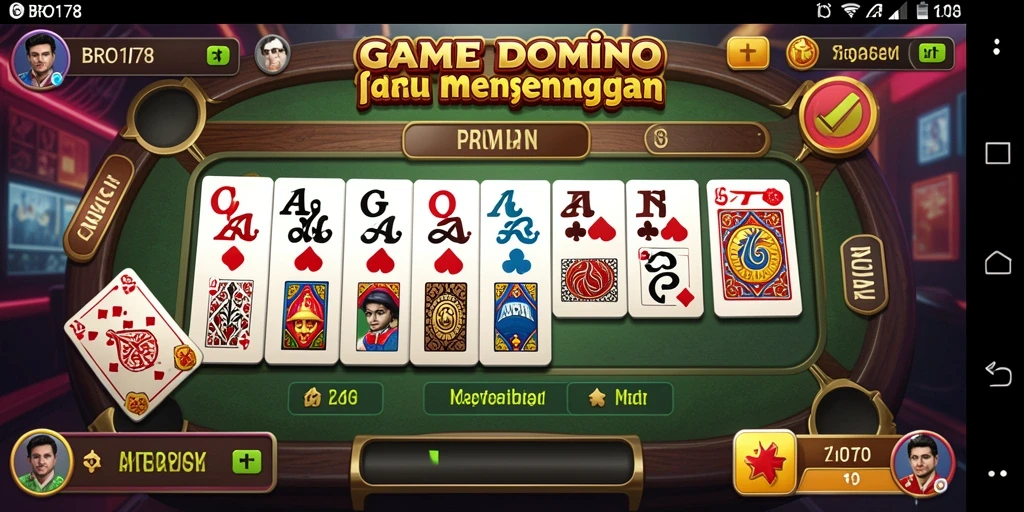 Screenshot permainan BRO178 menampilkan aksi domino yang seru.