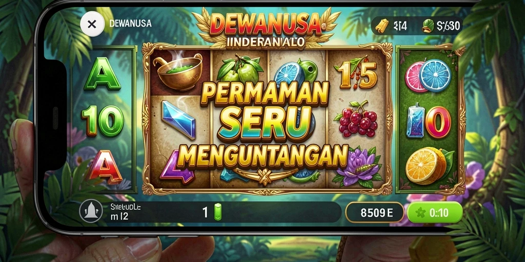 Gameplay seru DEWANUSA dengan berbagai mesin slot menarik.