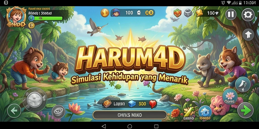 Tampilan menarik dari gameplay HARUM4D yang seru dan inovatif.