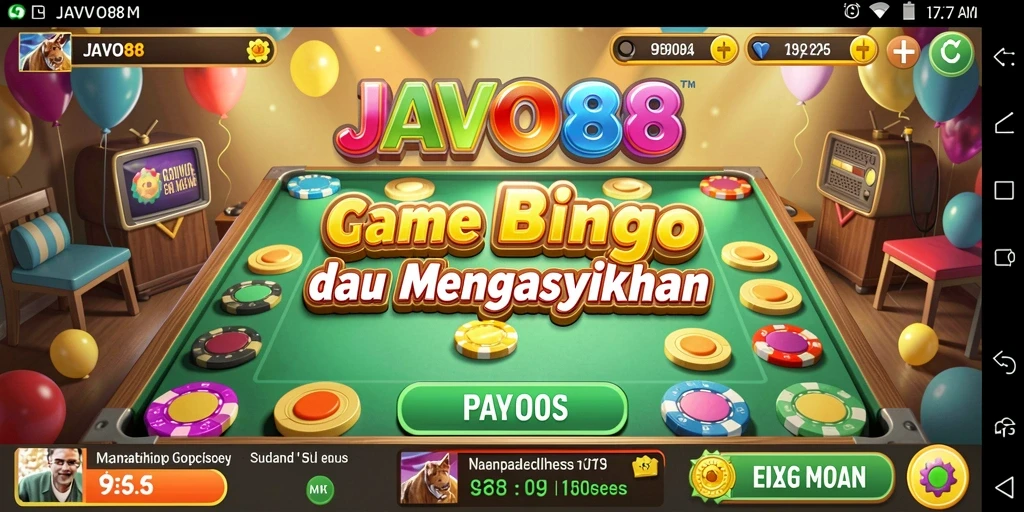 Tampilan gameplay Bingo yang seru dan interaktif.