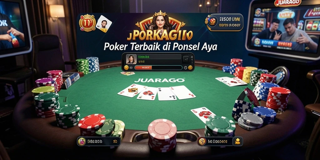 Tangkapan layar JUARAGO yang menunjukkan pengalaman bermain poker yang seru.