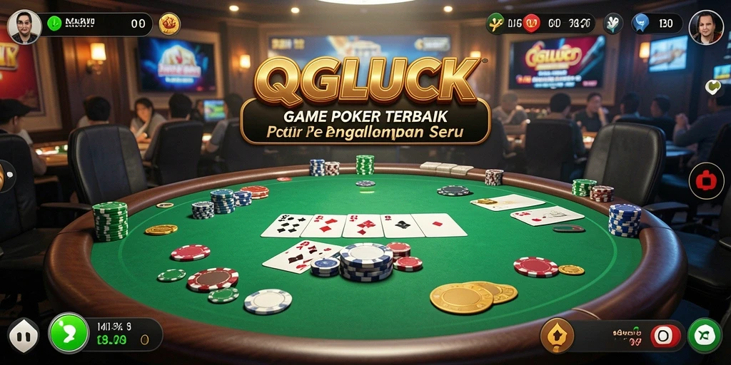 Tampilan gameplay poker QGLUCK yang mendebarkan dan menarik.