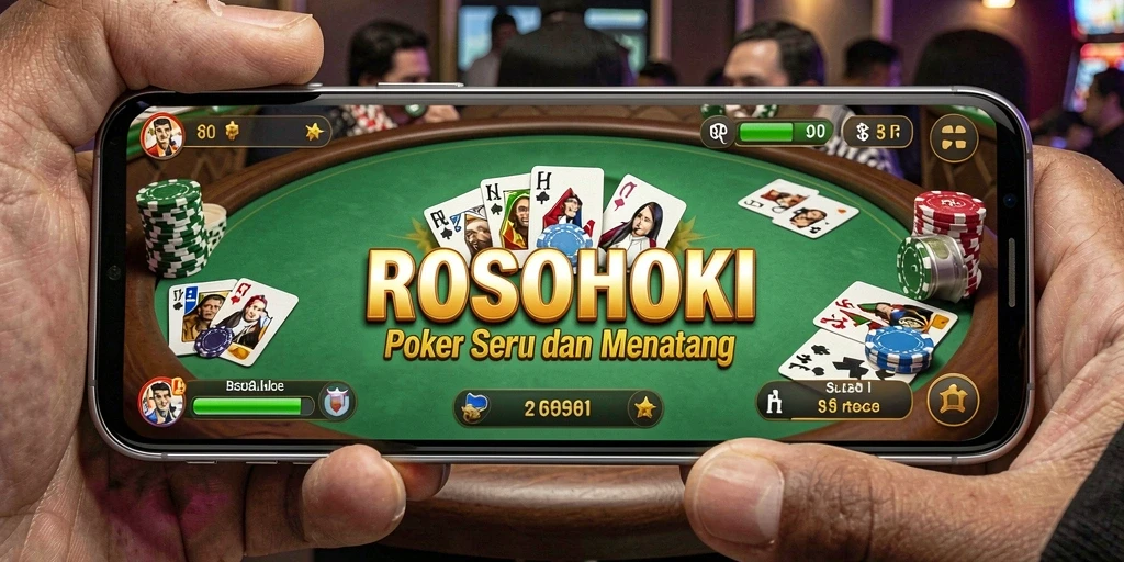 Tampilan gameplay Poker yang seru di ROSOHOKI.