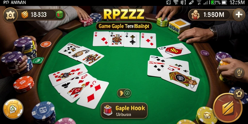 Tampilan gameplay Gaple yang seru di RPZZZ.