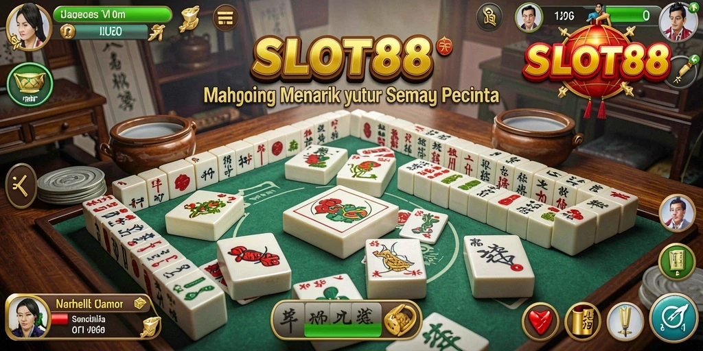 Tampilan menarik dari gameplay Mahjong di SLOT88 yang mengasyikkan.