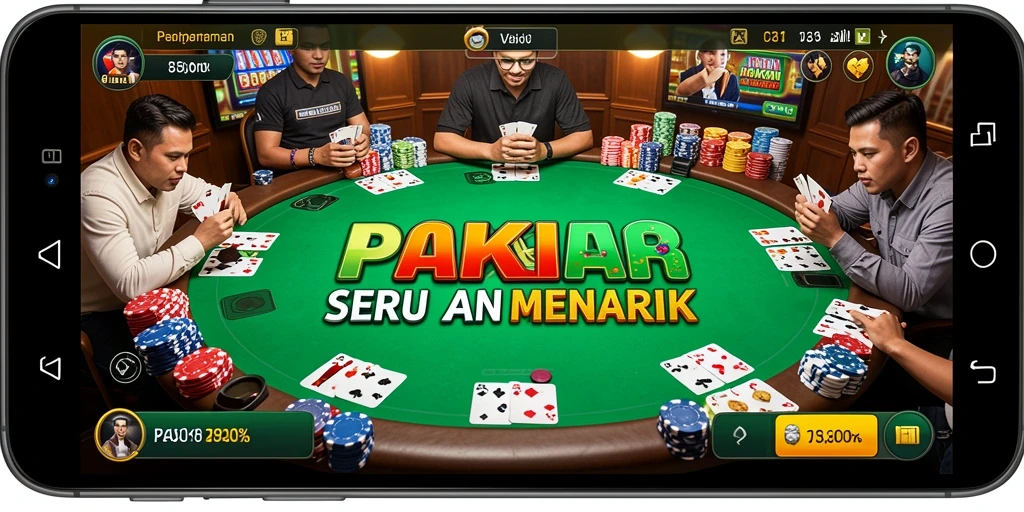 Tampilan gameplay Poker yang menarik di V21.